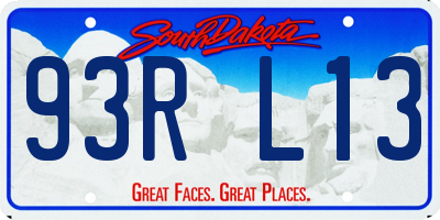 SD license plate 93RL13