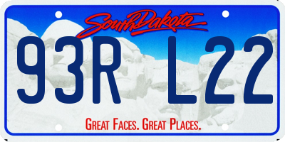 SD license plate 93RL22