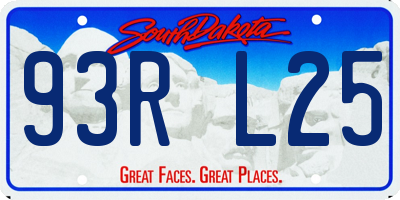 SD license plate 93RL25