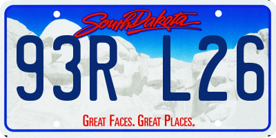 SD license plate 93RL26