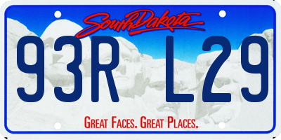 SD license plate 93RL29