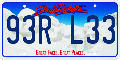 SD license plate 93RL33