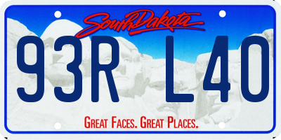 SD license plate 93RL40
