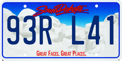SD license plate 93RL41