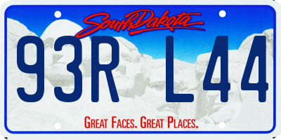 SD license plate 93RL44