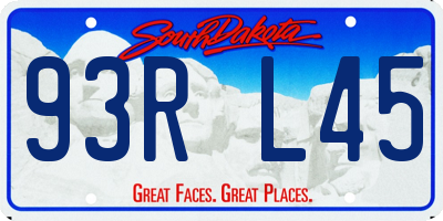 SD license plate 93RL45