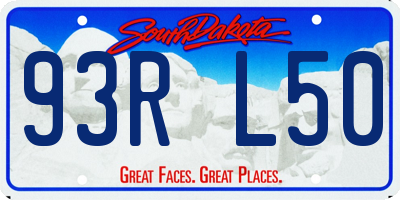 SD license plate 93RL50