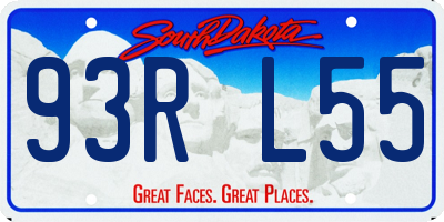 SD license plate 93RL55