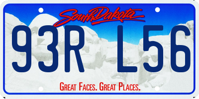 SD license plate 93RL56
