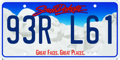 SD license plate 93RL61