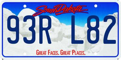 SD license plate 93RL82