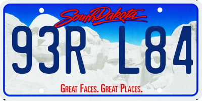 SD license plate 93RL84