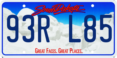 SD license plate 93RL85