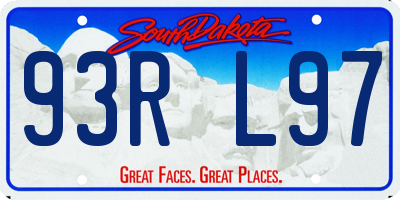 SD license plate 93RL97