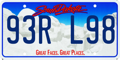 SD license plate 93RL98