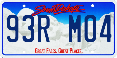 SD license plate 93RM04