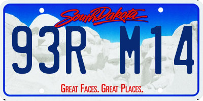 SD license plate 93RM14