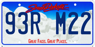 SD license plate 93RM22