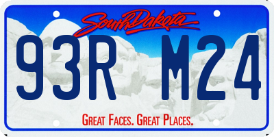SD license plate 93RM24