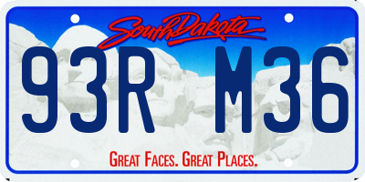 SD license plate 93RM36