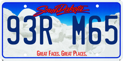 SD license plate 93RM65