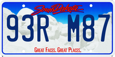 SD license plate 93RM87