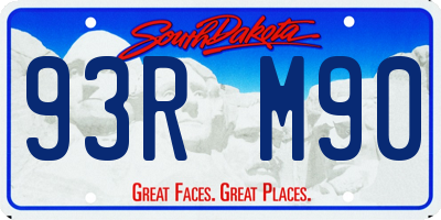 SD license plate 93RM90