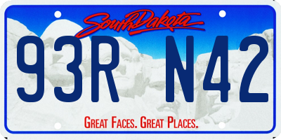 SD license plate 93RN42