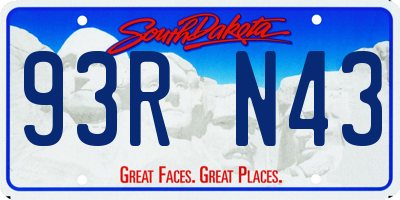 SD license plate 93RN43