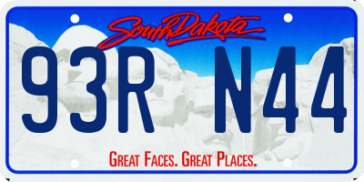 SD license plate 93RN44