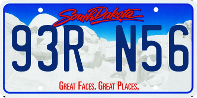 SD license plate 93RN56