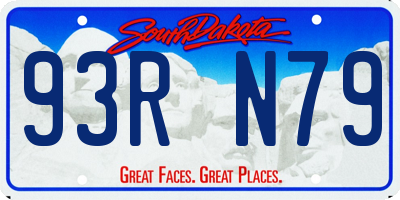 SD license plate 93RN79