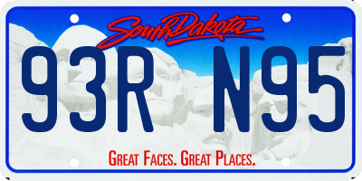 SD license plate 93RN95
