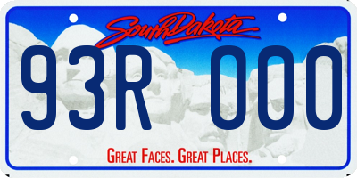 SD license plate 93RO00
