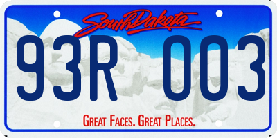 SD license plate 93RO03