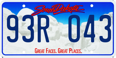 SD license plate 93RO43