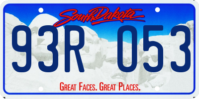 SD license plate 93RO53