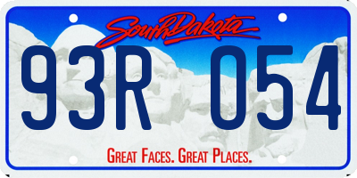 SD license plate 93RO54