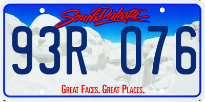 SD license plate 93RO76
