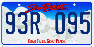 SD license plate 93RO95