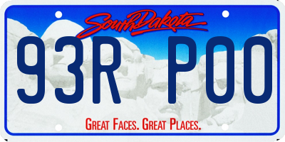 SD license plate 93RP00