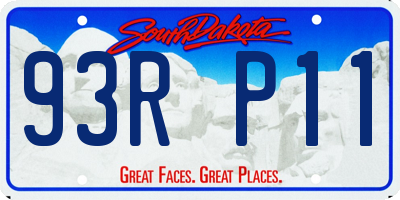 SD license plate 93RP11