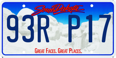 SD license plate 93RP17