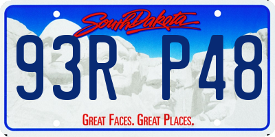 SD license plate 93RP48