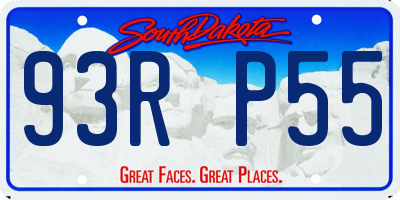 SD license plate 93RP55