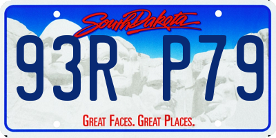 SD license plate 93RP79