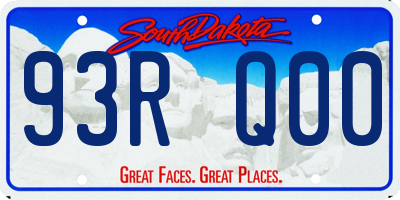 SD license plate 93RQ00