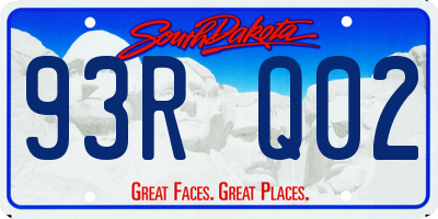 SD license plate 93RQ02