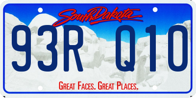 SD license plate 93RQ10