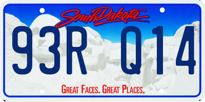 SD license plate 93RQ14